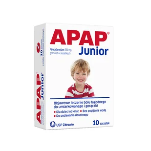 US Pharmacia Apap Junior 10 szt. - Przeziębienie i grypa - miniaturka - grafika 1