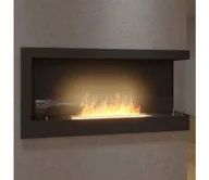 Kominki wolnostojące - InFire - Narożny BIO kominek 45x90 cm 3kW czarny - miniaturka - grafika 1