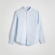 Koszule męskie - Reserved - Gładka koszula regular fit - Niebieski - miniaturka - grafika 1