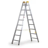 Drabiny - ALVE Aluminiowa drabina FORTE, 2 x 8 szczebli, wysokość 2,29 m 558022 - miniaturka - grafika 1