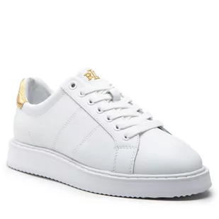 Sneakersy LAUREN RALPH LAUREN - Angeline  802875886002  White/Gold - Sneakersy damskie - miniaturka - grafika 1