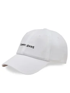 Tommy Hilfiger Czapka z daszkiem Linear Logo AM0AM12024 Biały - Czapki męskie - miniaturka - grafika 1