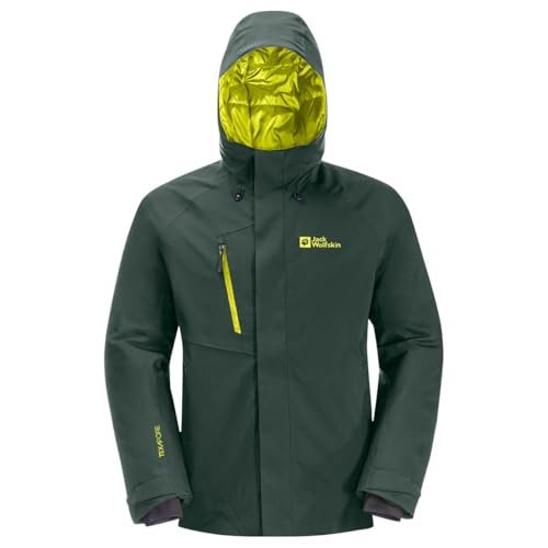 Jack Wolfskin Troposphere Ins Jkt M, Płaszcz parka Mężczyźni, Black Olive/Firefly, XL