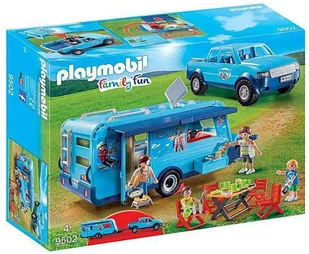 Playmobil, Pickup z przyczepą kempingową, 9502 - Klocki - miniaturka - grafika 1