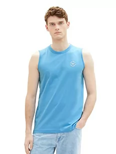 TOM TAILOR Męski 1037261 tank top, 18395-Rainy Sky Blue, XXL, 18395 – Rainy Sky Blue, XXL - Koszulki męskie - miniaturka - grafika 1
