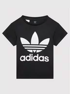 Koszulki dla chłopców - Adidas T-Shirt adicolor Trefoil H25245 Czarny Regular Fit - miniaturka - grafika 1