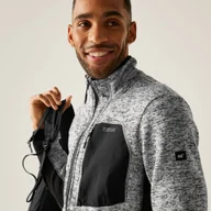 Bluzy sportowe męskie - Regatta Bluza męska rozsuwana Baslinn Beżowy, Cotton, Rozmiar: 3XL - miniaturka - grafika 1