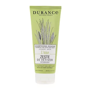 Durance Durance Pielęgnacja włosów Shampoo for Hair and Body Vetiver Zest with Vetiver extract 200 ml - Szampony dla mężczyzn - miniaturka - grafika 1