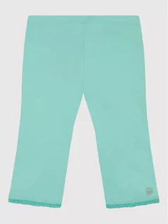 Spodnie i spodenki dla dziewczynek - Benetton United Colors Of Legginsy 3MT1I0820 Zielony Slim Fit - grafika 1