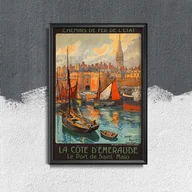 Plakaty - Plakat do pokoju Saint Malo French - miniaturka - grafika 1