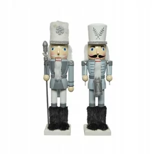 Figurka drewniana dziadek do orzechów 38 x 8,5 cm - Ozdoby bożonarodzeniowe - miniaturka - grafika 1