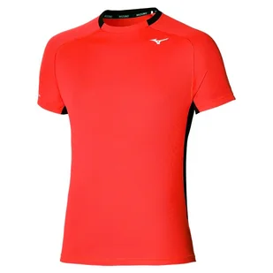 Koszulka męska Mizuno  DryAeroFlow Tee Ignition Red XL - Koszulki męskie - miniaturka - grafika 1