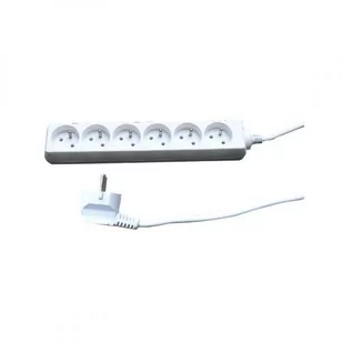 NoName Listwa zasilająca Kabel sieciowy 230V przedłużacz CEE7 widelec gniazdo 6x 5m VDE approved biała No Name - Listwy zasilające - miniaturka - grafika 1
