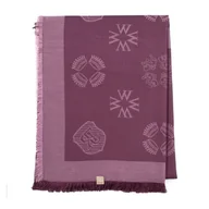 Apaszki i szaliki damskie - Damski szal z bambusem tkany w monogram - miniaturka - grafika 1