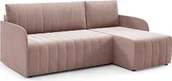 Pościel - LIKMA Narożnik 208 cm Różowy Rozkładany Otto SLIM Kształt L z Funkcją Spania (200x140 cm) i Pojemnikiem na Pościel Tapicerowana Sofa; Jasmine 61 - miniaturka - grafika 1