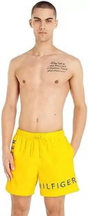 Tommy Hilfiger Męski średni sznurek, Żywy żółty, L - Kąpielówki męskie - miniaturka - grafika 1
