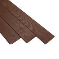 Ogrodzenia - Deska frezowana 120x10cm 6 szt. drewniana brązowa Shutters - miniaturka - grafika 1