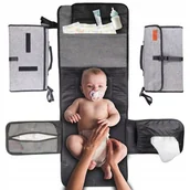 Przewijaki - Przenośny Przewijak Organizer Podróżny 3W1 Wodoodporny Kompaktowy Z Kieszeniami - miniaturka - grafika 1