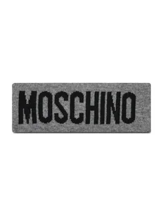 MOSCHINO Opaska materiałowa 65235 M2355 Szary - Czapki damskie - miniaturka - grafika 1