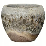 Donice - Donica brązowa, doniczka ceramiczna, imitacja lawy wulkanicznej, Etna, 27x21cm - miniaturka - grafika 1