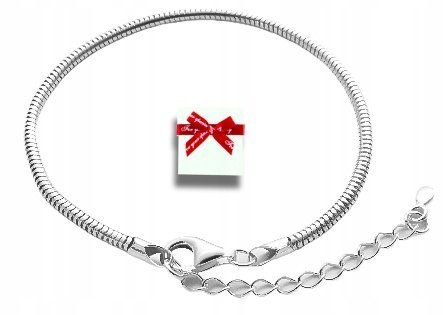 Bransoletka srebrna 925 modułowa do charmsów 17-21 cm regulowana