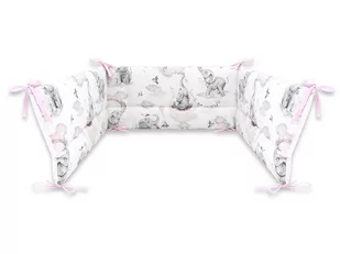 Ochraniacz do łóżeczka 180 cm SŁONIE NA TĘCZY RÓŻ - Ochraniacze do łóżeczka Ochraniacz do łóżeczka 180 cm SŁONIE NA TĘCZY RÓŻ - Ochraniacze do łóżeczka - miniaturka - grafika 1