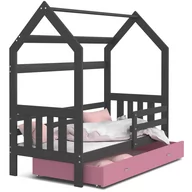 Łóżka dla dzieci i młodzieży - Łóżko drewniane, ze stelażem, z materacem, 160x80 - miniaturka - grafika 1