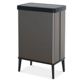 Kosze na śmieci - Kosz na śmieci wysoki VERTO 54L perłowy szary - Curver - miniaturka - grafika 1
