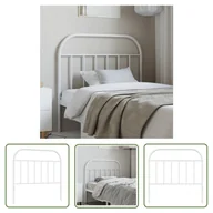 Inne meble do sypialni - The Living Store Metalowe wezgłowie - białe - 100 cm - Wezgłowie - miniaturka - grafika 1
