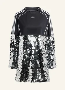 Adidas Originals Sukienka Z Dżerseju Z Mieszanki Materiałów Z Cekinami schwarz - Sukienki - miniaturka - grafika 1