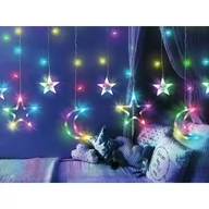 Oświetlenie świąteczne - Kurtyna multikolor LED gwiazdki i księżyce 3 m - miniaturka - grafika 1