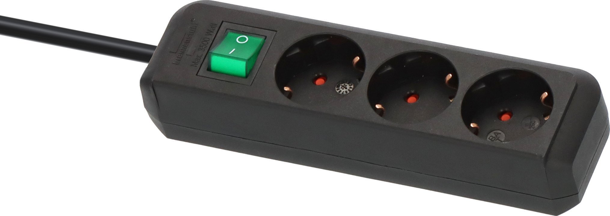 Brennenstuhl EXT CORD 1152300025 1.5M 3V BLACK