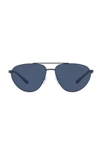 Emporio Armani okulary przeciwsłoneczne męskie kolor granatowy - Okulary przeciwsłoneczne - miniaturka - grafika 1