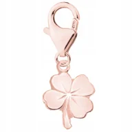 Wisiorki - Zawieszka Koniczyna Kwiat różowe złoto srebro 925 - miniaturka - grafika 1