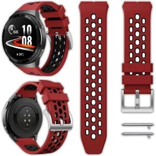 Opaska pasek perferowany Vanfone do Huawei Watch GT 2E 46mm, czarno-czerwony - Akcesoria do smartwatchy - miniaturka - grafika 1