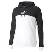 Bluzy męskie - PUMA Męska bluza z kapturem Ess Block X Tape Fl Sweat - miniaturka - grafika 1