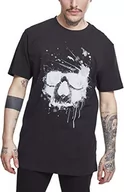 Koszulki męskie - Mister Tee (misuq) męski Water Paint Skull Tee T-Shirt, czarny, l MT620 - miniaturka - grafika 1