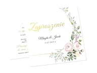 Kartki okolicznościowe i zaproszenia - Zaproszenie personalizowane na ślub z kopertą - 6 szt. - miniaturka - grafika 1