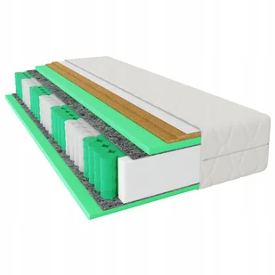 Materac 140x200 Sprężynowy Kieszeniowy Dwuosobowy Elite Rest Kokos 24cm - Materace - miniaturka - grafika 1