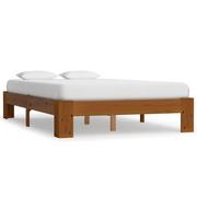 Łóżka - vidaXL Rama łóżka, jasnobrązowa, lite drewno sosnowe, 120 x 200 cm - miniaturka - grafika 1