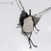 Biżuteria religijna - Kamykowy anioł z selenitem 02 - miniaturka - grafika 1