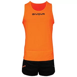 Givova, kit New York, pomarańczowy fluorescencyjny/czarny, XS - Zestawy męskiej odzieży sportowej - miniaturka - grafika 1