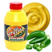 Musztardy - Amerykańska MUSZTARDA OSTRA Griffin's Jalapeno Mustard 430ml - miniaturka - grafika 1