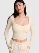 Koszulki i topy damskie - Top bezszwowy z długim rękawem - miniaturka - grafika 1