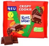 Czekolada - Ritter Sport, czekolada wegańska, chrupiące ciasteczka, 100g - miniaturka - grafika 1