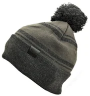 Czapki damskie - Męska czapka zimowa z pomponem szaro/czarna L/XL 2MORO ST-557 - miniaturka - grafika 1