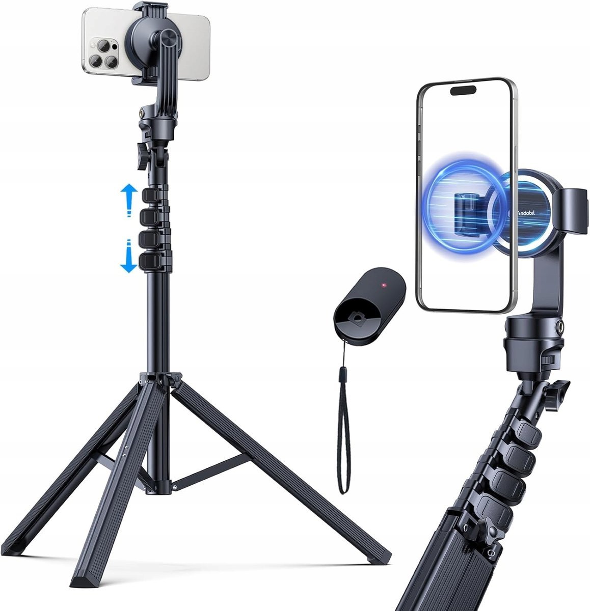 Tripod Magnetyczny statyw do selfie Stick do MagSafe, statyw do telefonu