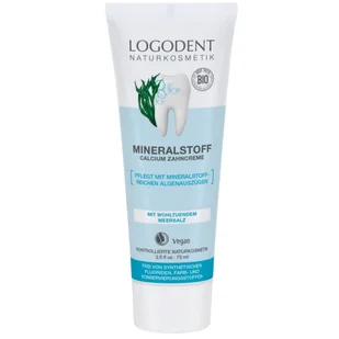Logodent Mineralna pasta do zębów wzmacniająca wapno algi sól morska LOGONA - Pasty do zębów Logodent Mineralna pasta do zębów wzmacniająca wapno algi sól morska LOGONA - Pasty do zębów - miniaturka - grafika 1
