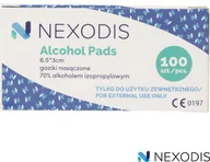 Apteczki i materiały opatrunkowe - Gaziki nasączone alkoholem Nexodis (100 szt.) - miniaturka - grafika 1