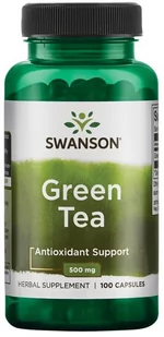 Swanson - Zielona Herbata, 500mg, 100 kapsułek - Suplementy naturalne - miniaturka - grafika 1
